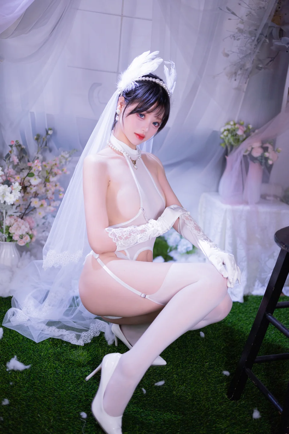 星黛鹿鹿 - No.015 白丝花嫁 [53P-576MB] tg@simisebaisi 【丝足阁】031.webp